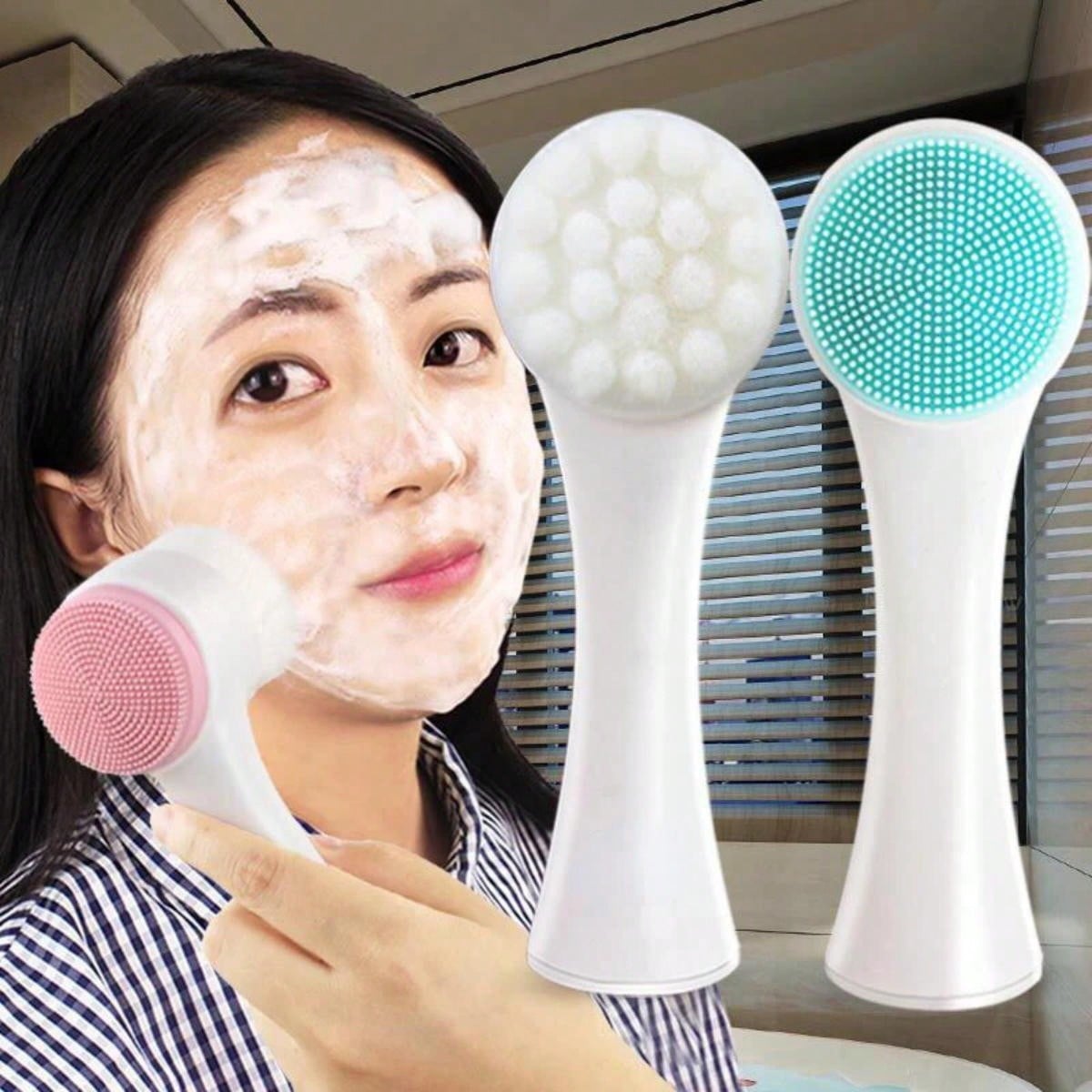 Double Sided Facial Cleanser S - Silicone Face Scrubber Electric recension och pris